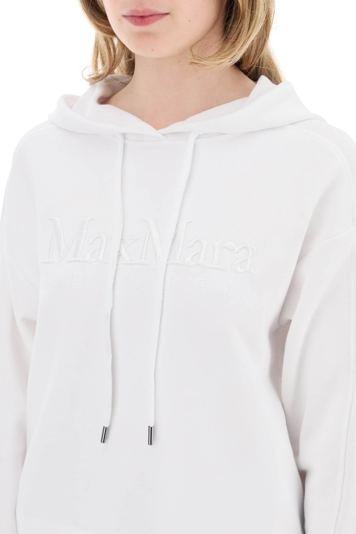 Max Mara Leisure "stadium Sweatshirt With Emb   White