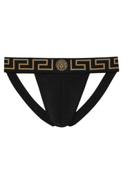 Versace Greca Jockstrap   Black