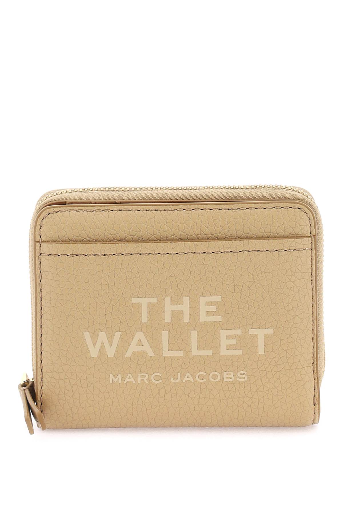 Marc Jacobs The Leather Mini Compact Wallet   Beige