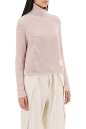 Ami Alexandre Matiussi English Rib Funnel Neck Sweater   Pink