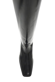 Toteme Leather Riding Boot   Black