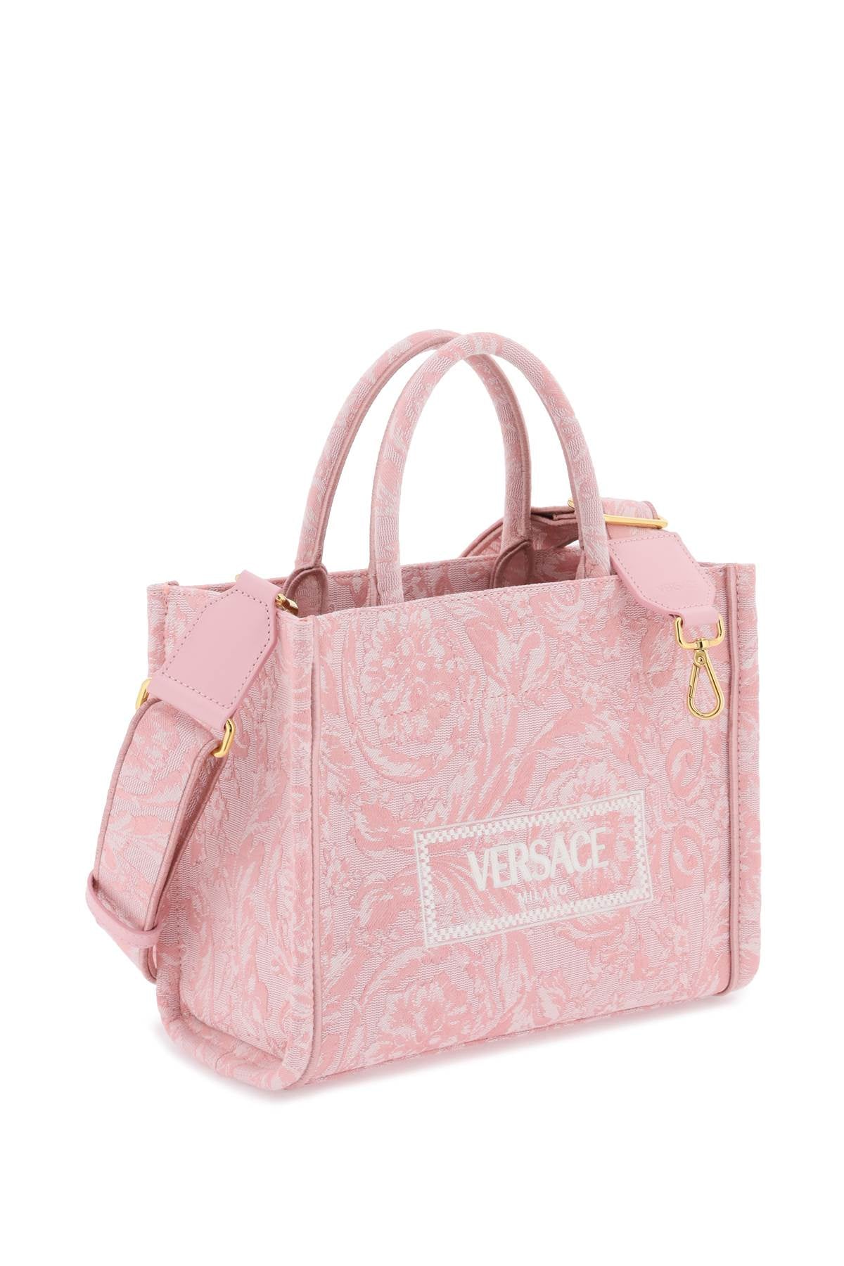 Versace Athena Barocco Small Tote Bag   Pink