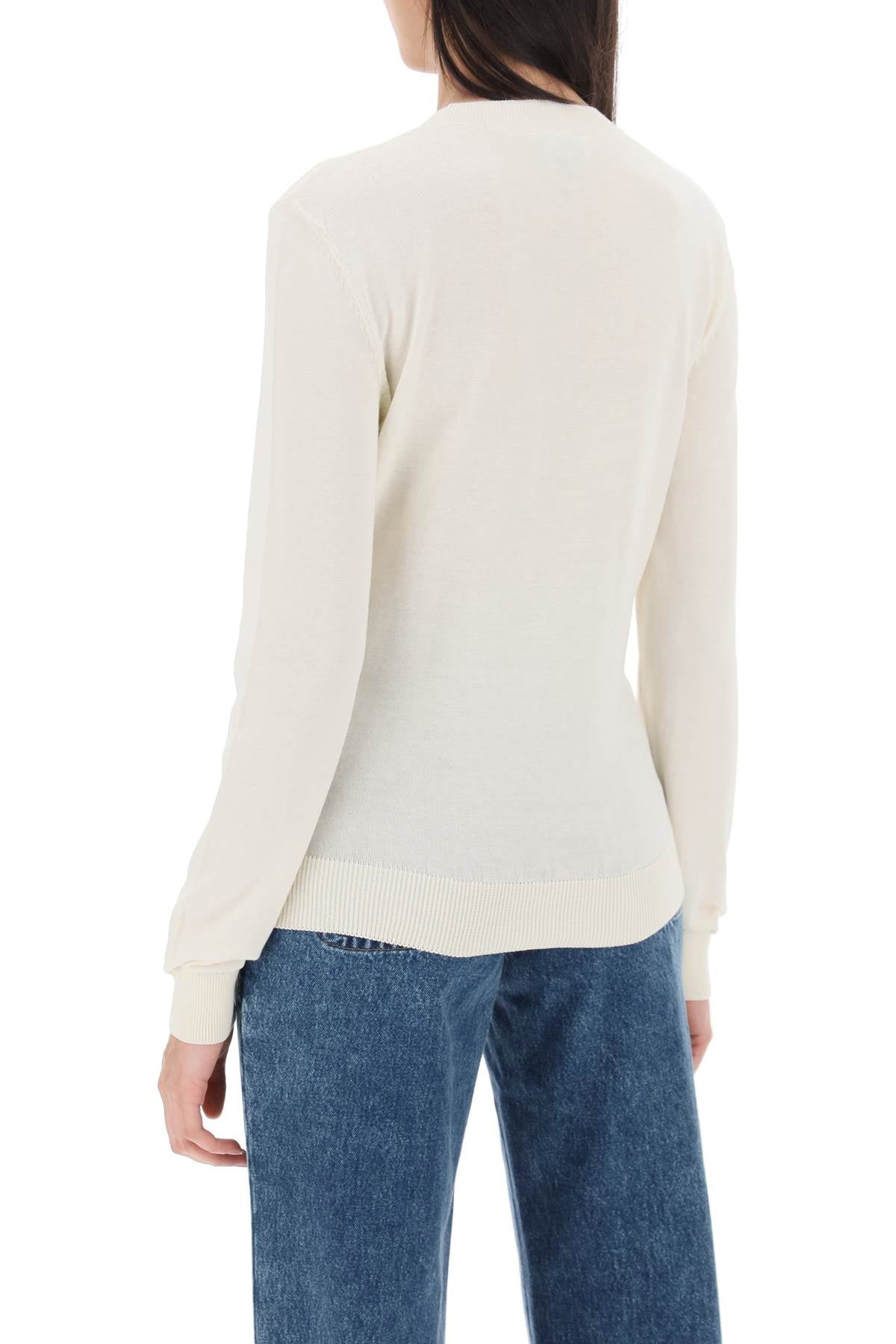 A.P.C. Cotton Victoria Pullover Sweater   White