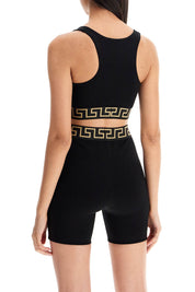 Versace "sport Bra With Greek Band Design   Black