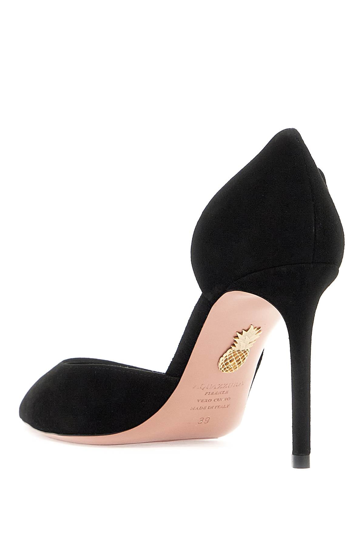 Aquazzura Suede Very Bow Tie Décolleté   Black