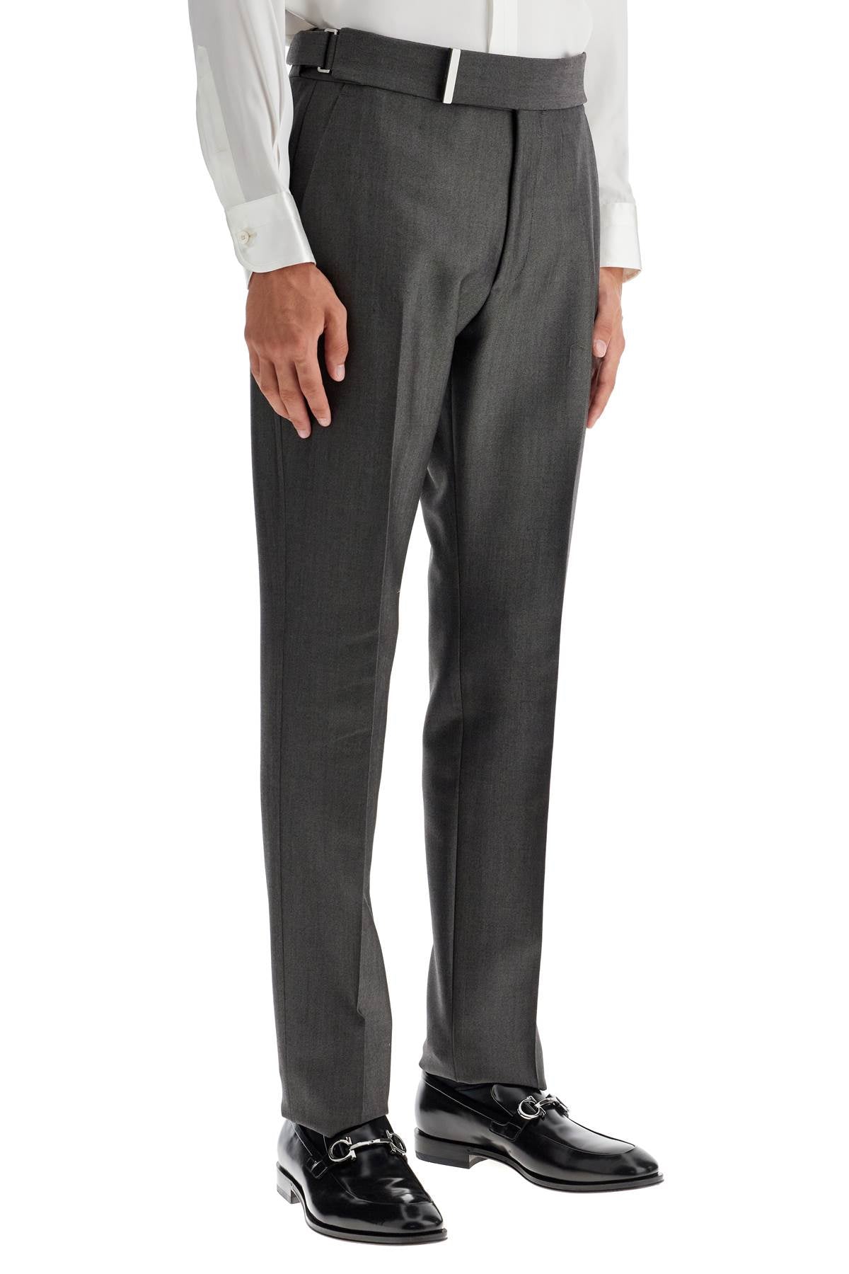 Tom Ford Atticus Wool And Mohair Mikado Trousers   Grey