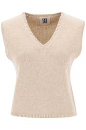 By Malene Birger Tamine Cropped Vest   Beige