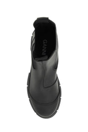 Ganni Recycled Rubber Chelsea Ankle Boots   Black