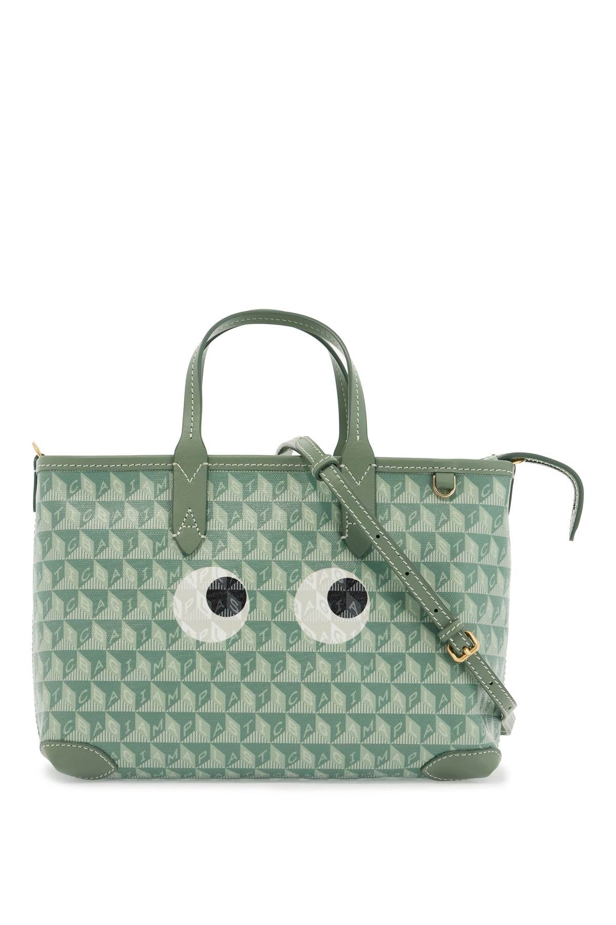 Anya Hindmarch "tote Bag I Am A Plastic Bag Xs Eyesreplace With Double Quote   Green