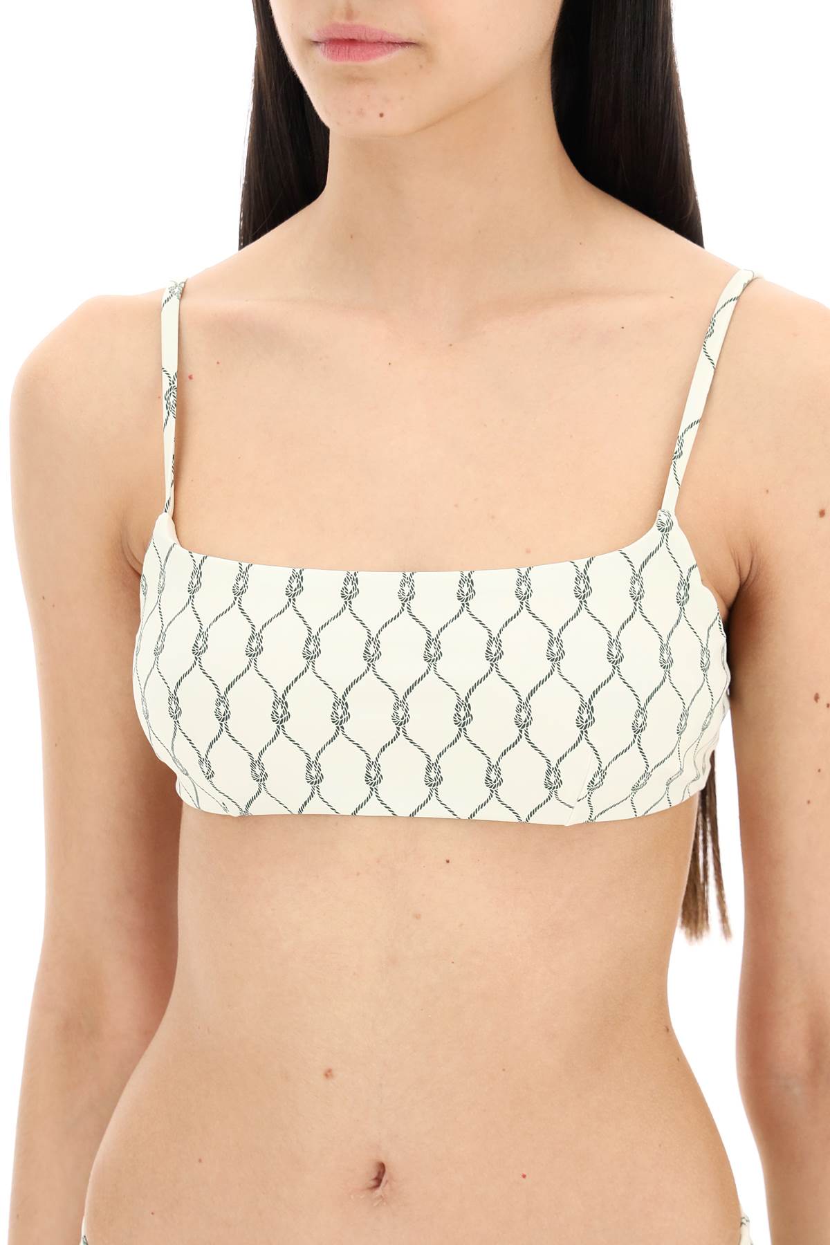 Tory Burch Printed Bikini Top For   Neutral