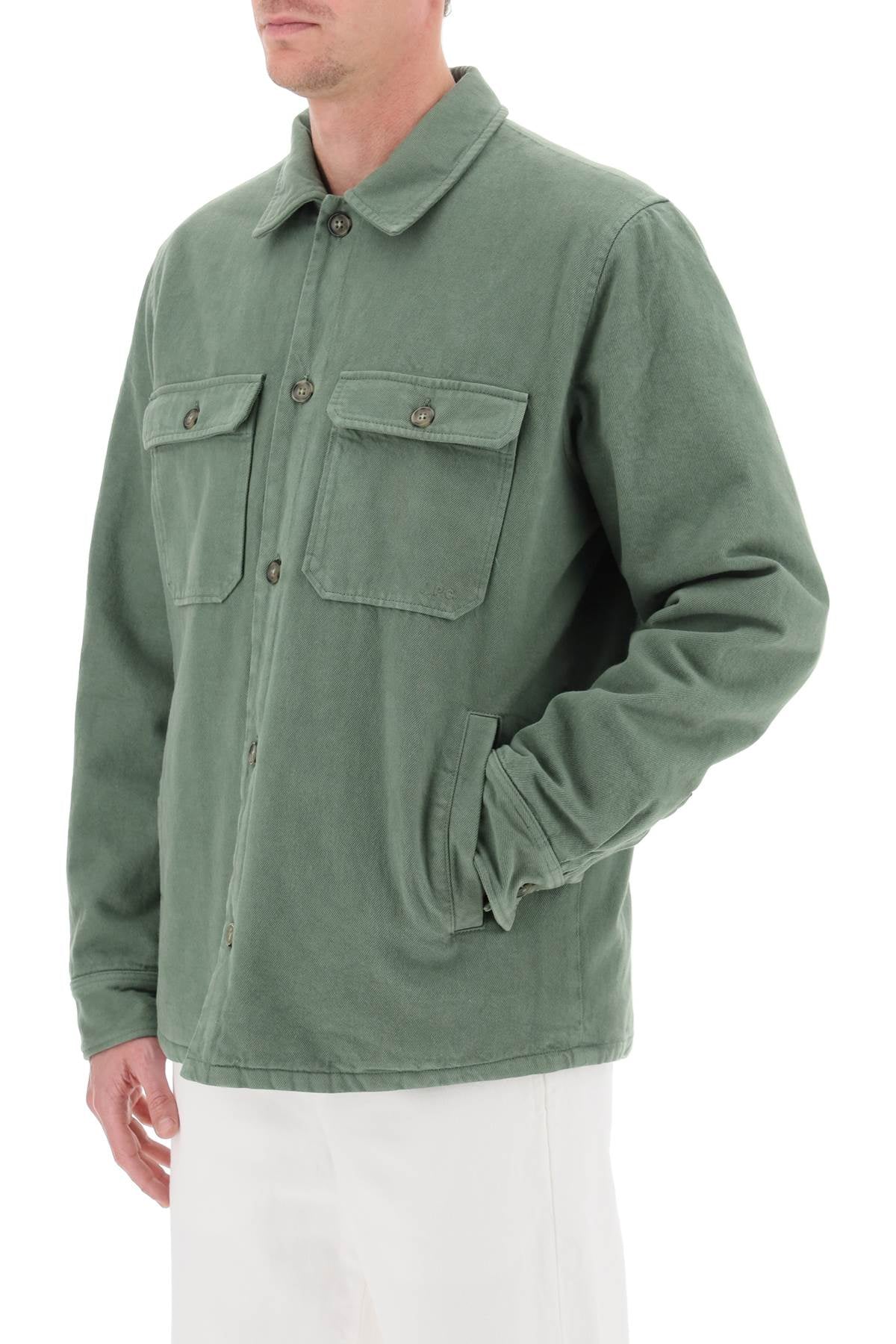 A.P.C. Alessio Padded Overshirt   Green