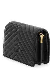 Pinko Love Click Mini Chevron Bag   Black