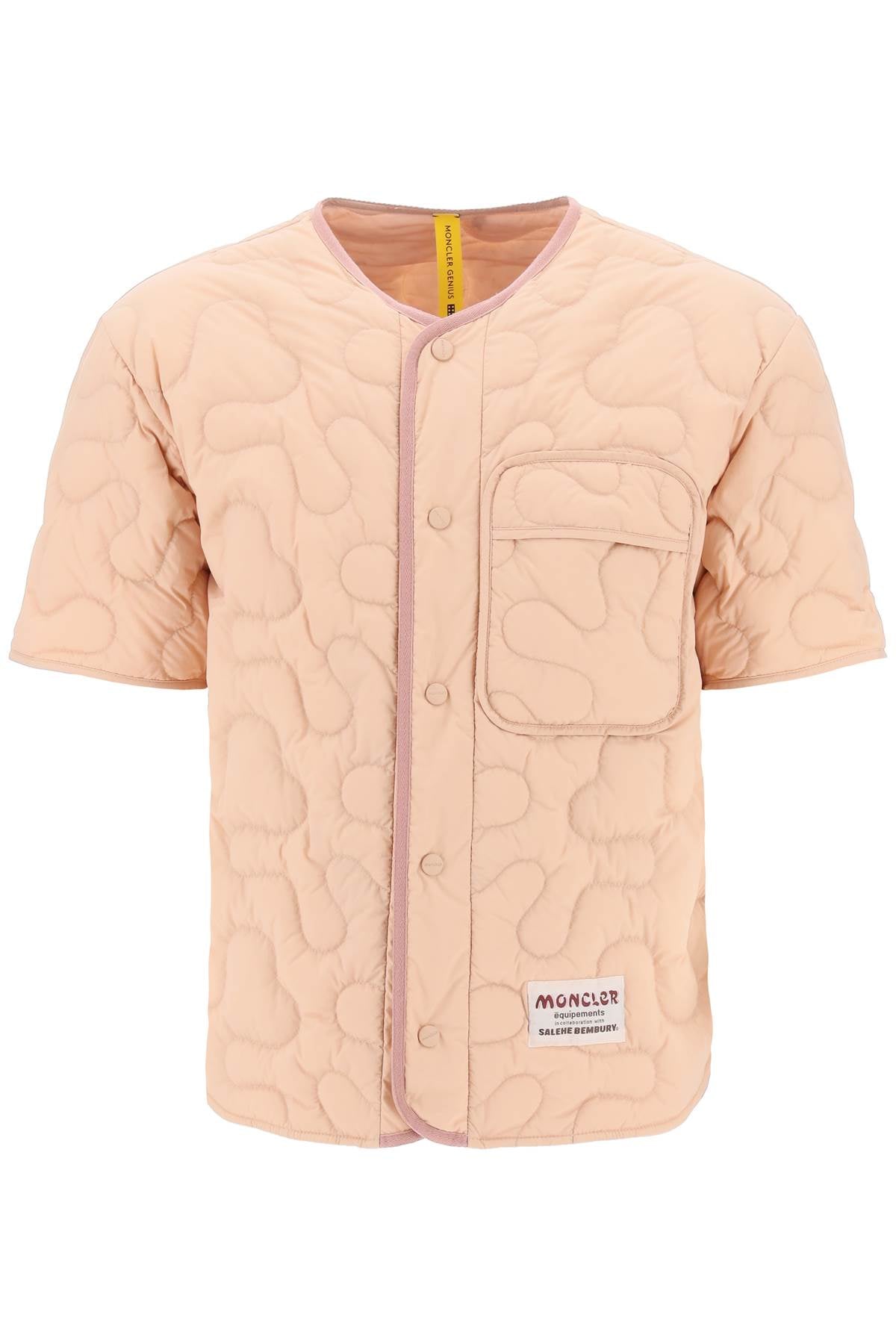 Moncler X Salehe Bembury Short Sleeved Quilted Jacket   Pink