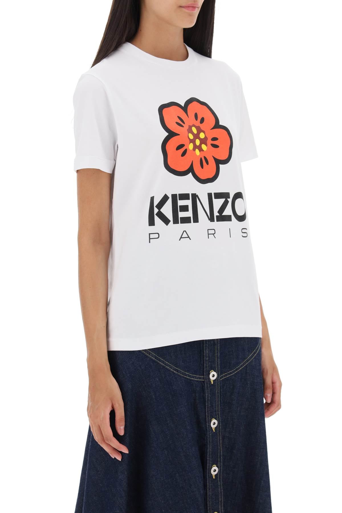 Kenzo Boke Flower Printed T Shirt   White