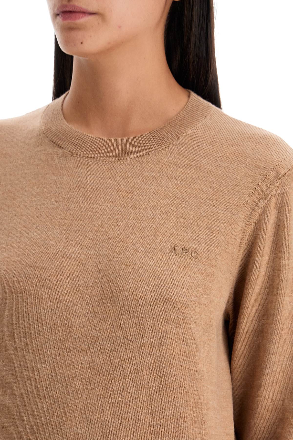 A.P.C. Wool Crewneck Pullover   Beige