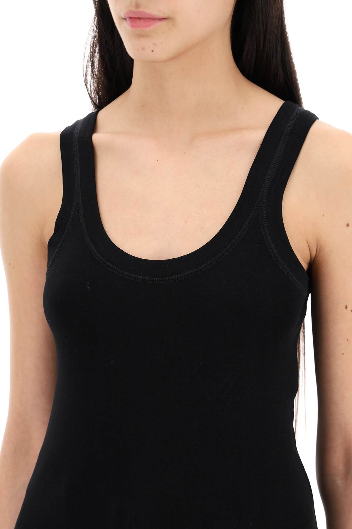 Lemaire Ribbed Sleeveless Top With   Black