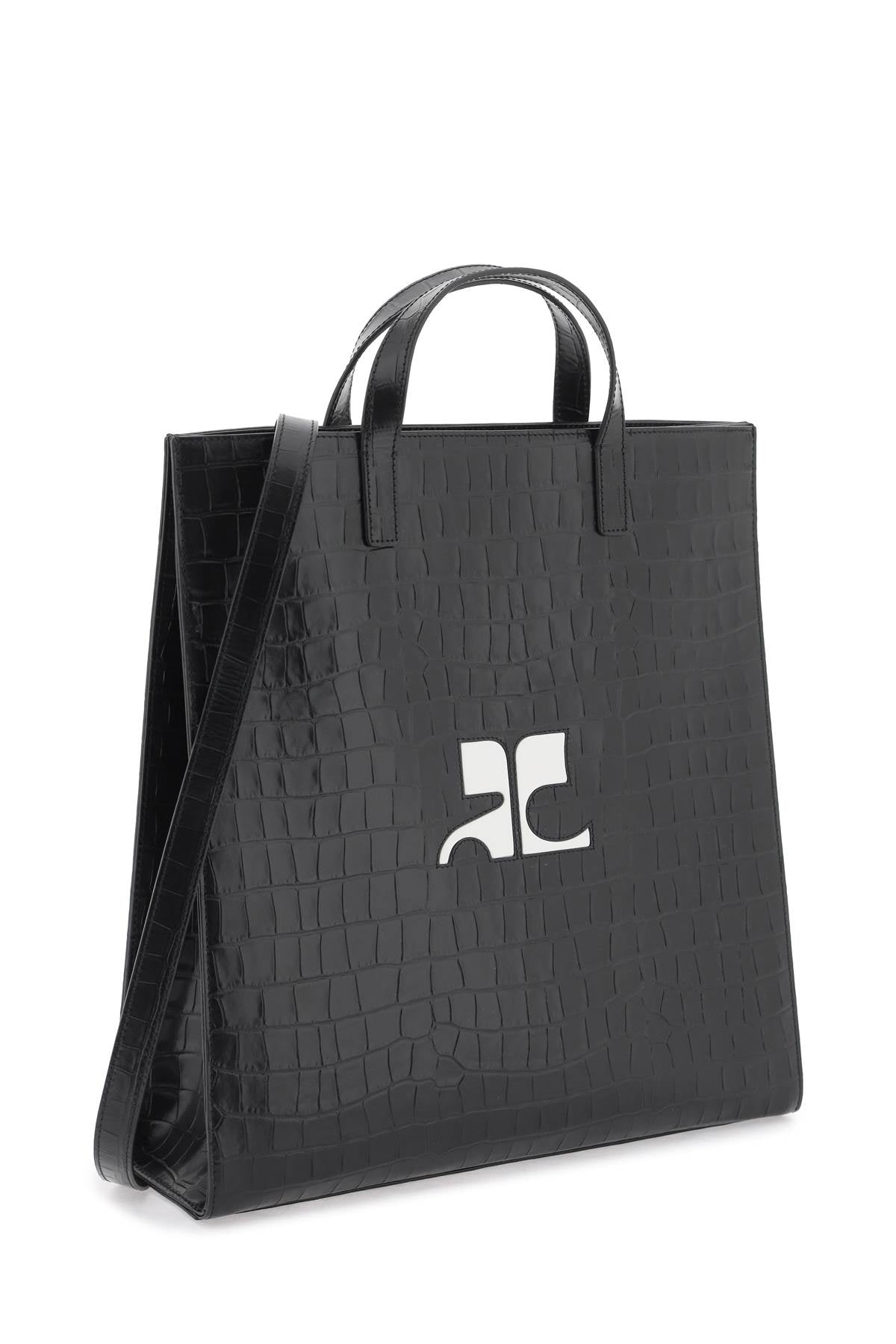 Courreges Heritage Tote Bag   Black