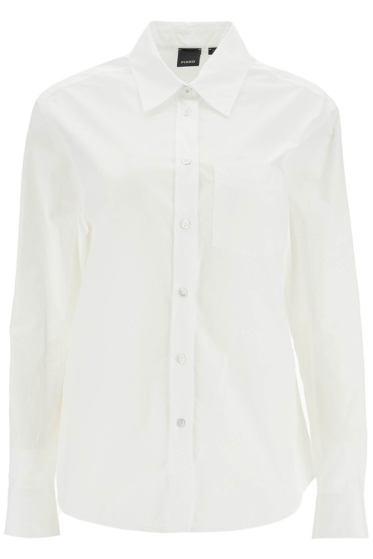 Pinko Classic Poplin Shirt For Men   White