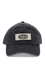 Rotate Baseball Cap With Logo Patch   Black