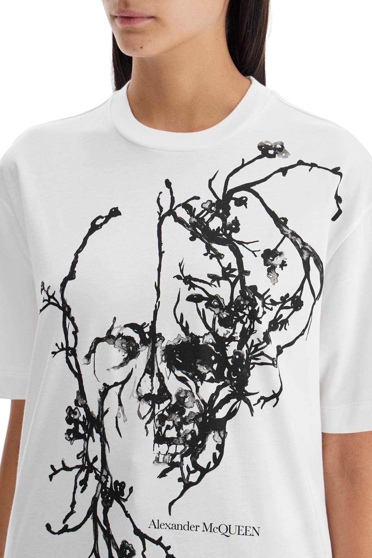 Alexander Mcqueen "oversized Cherry Blossom   White