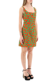 Moschino Cherry Print Short Dress   Orange