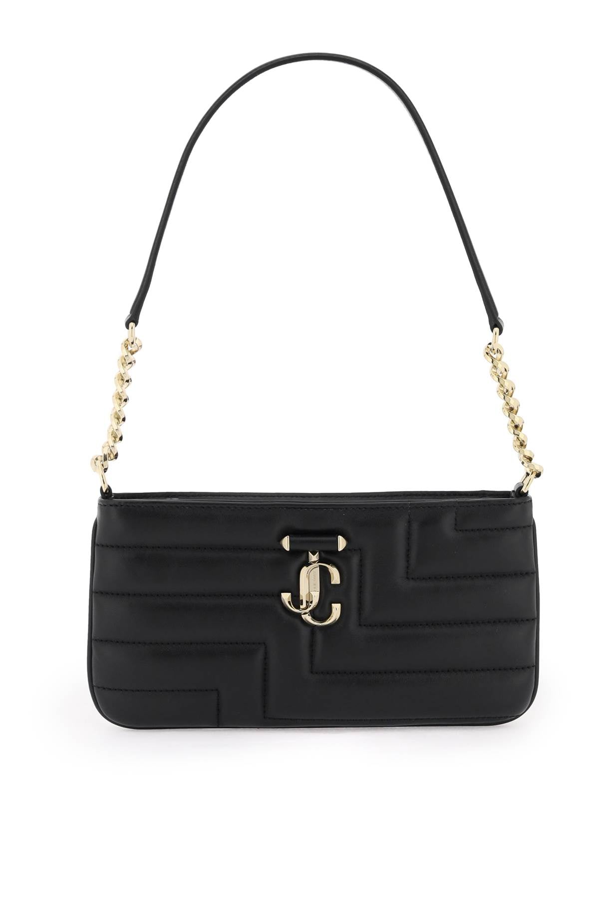 Jimmy Choo Avenue Slim Shoulder Bag   Black