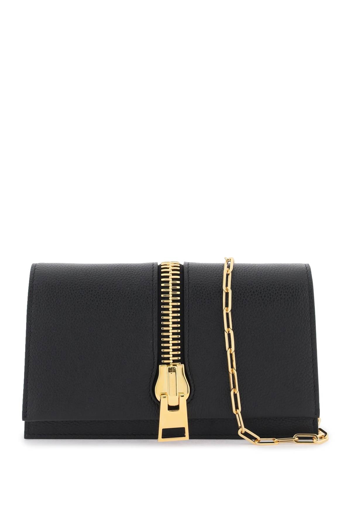 Tom Ford Leather Mini Clutch   Black