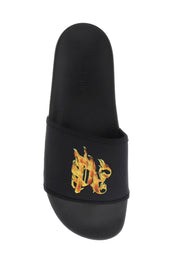 Palm Angels Burning Monogram Slides   Black