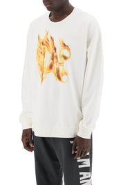 Palm Angels Replace With Double Quoteburning Monogram Crewneck   White