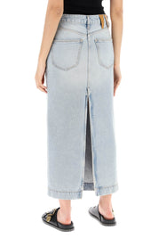 Darkpark Erika's Denim Midi Skirt In   Light Blue