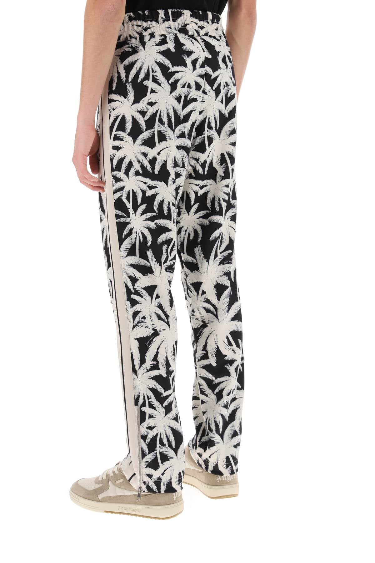 Palm Angels Joggers With Palms Print   White