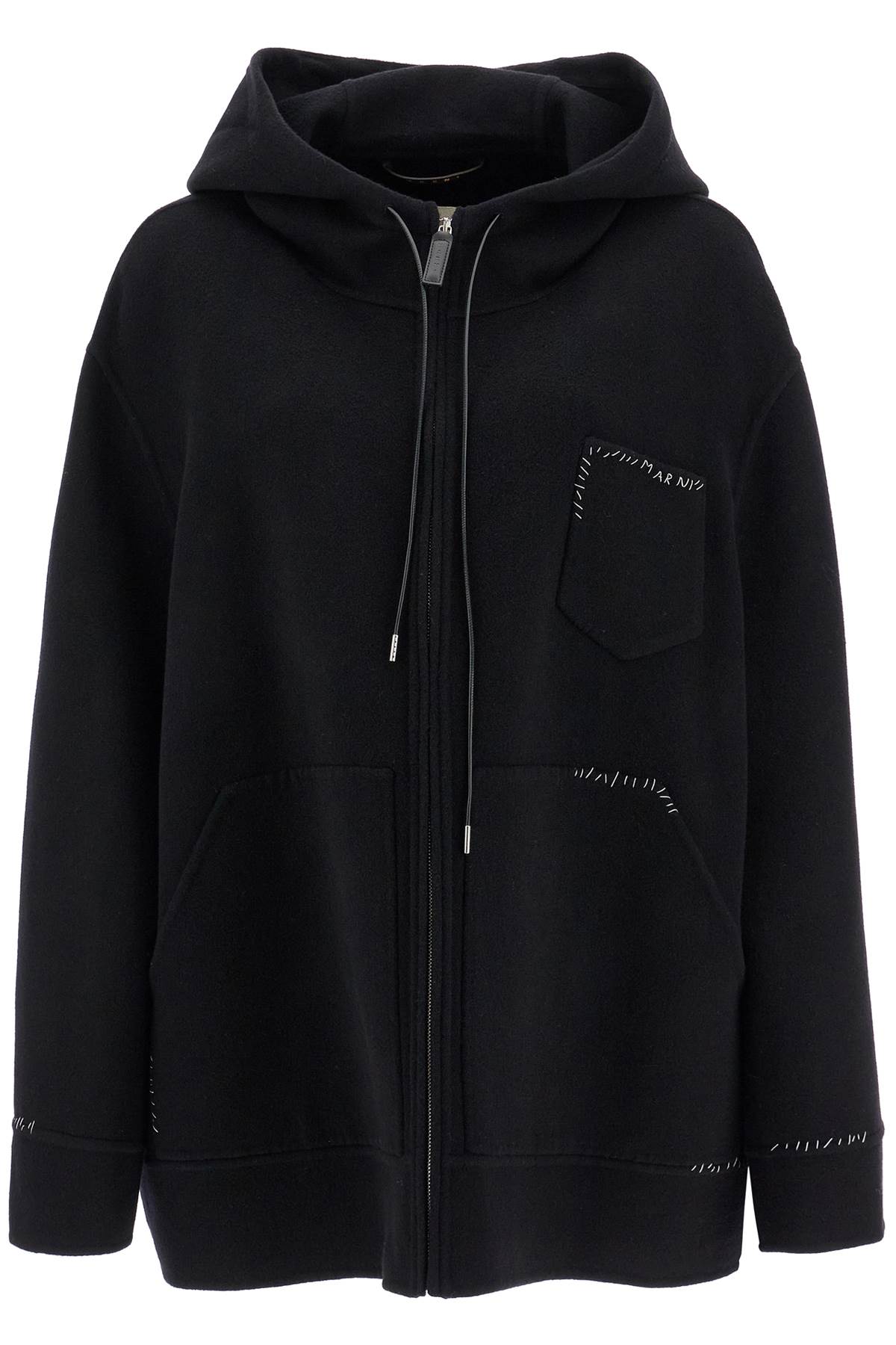 Marni Sporty Wool And Cashmere Jacket   Black