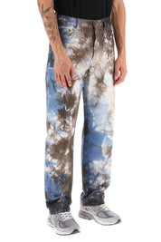 Darkpark Mark Tie Dye Denim Pants   Light Blue