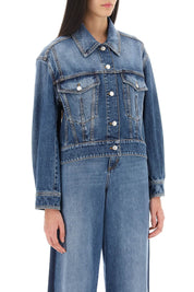 Alexander Mcqueen Denim Cocoon Jacket   Blue