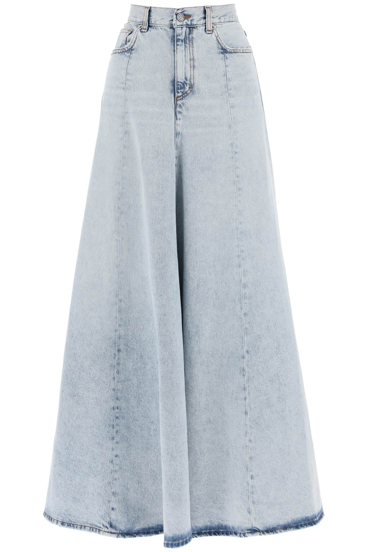 Haikure Serenity Maxi Circular Skirt   Light Blue