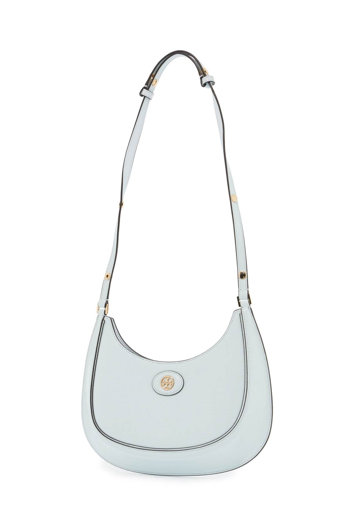 Tory Burch Robinson Half Moon Bag   Light Blue