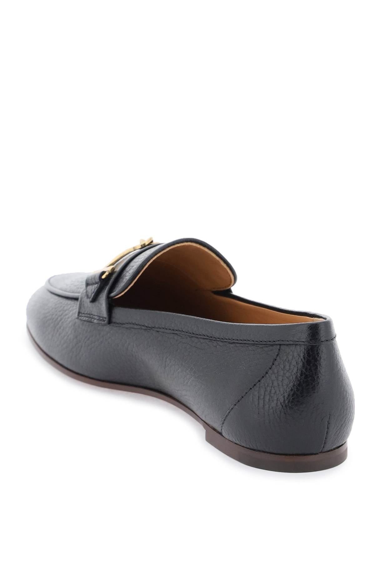 Tod's Leather Loafers With Bow   Black