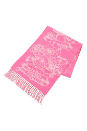 Alexander Mcqueen Wool Reversibile Scarf   Pink