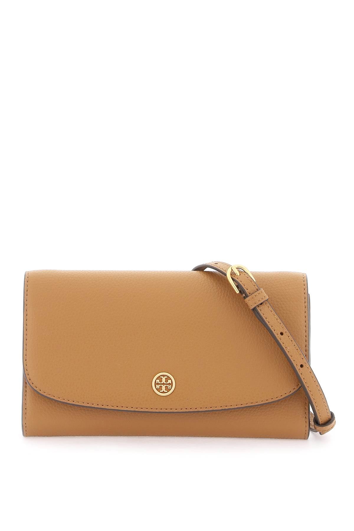 Tory Burch Mini Robinson Shoulder Bag With Strap   Brown