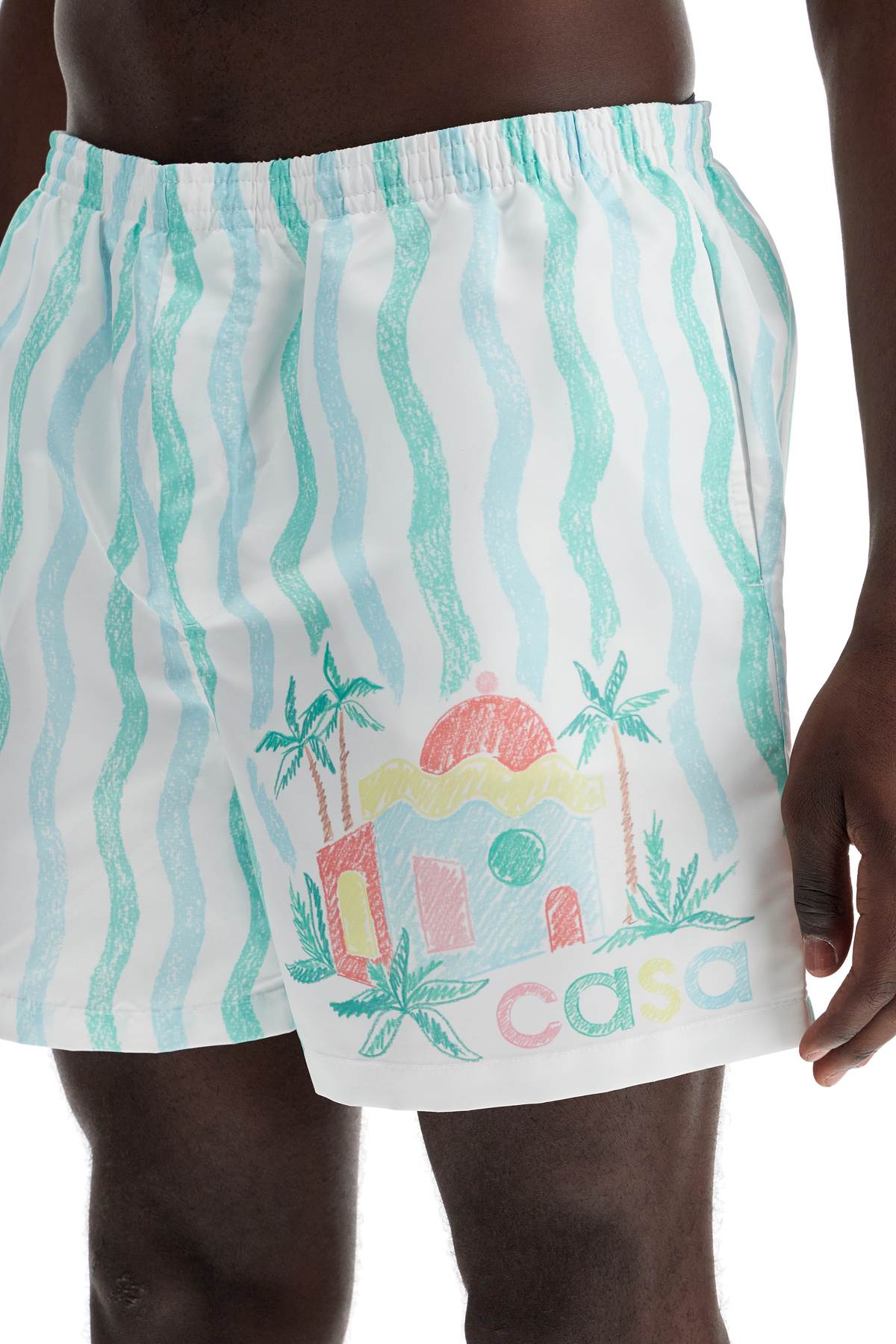 Casablanca "memphis Maison's Sea Print   White