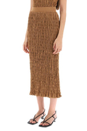 By Malene Birger 'Emla' Smocked Pencil Skirt   Brown