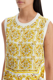 Dolce & Gabbana "silk Sleeveless Top With Mai   White