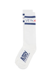 Autry Socks With Logo   White