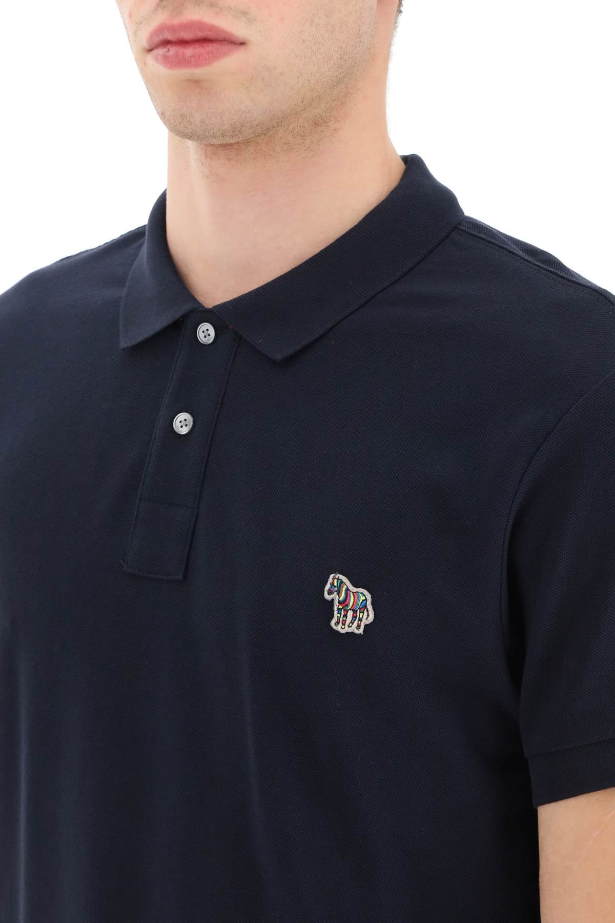 Ps Paul Smith Slim Fit Polo Shirt In Organic Cotton   Blue