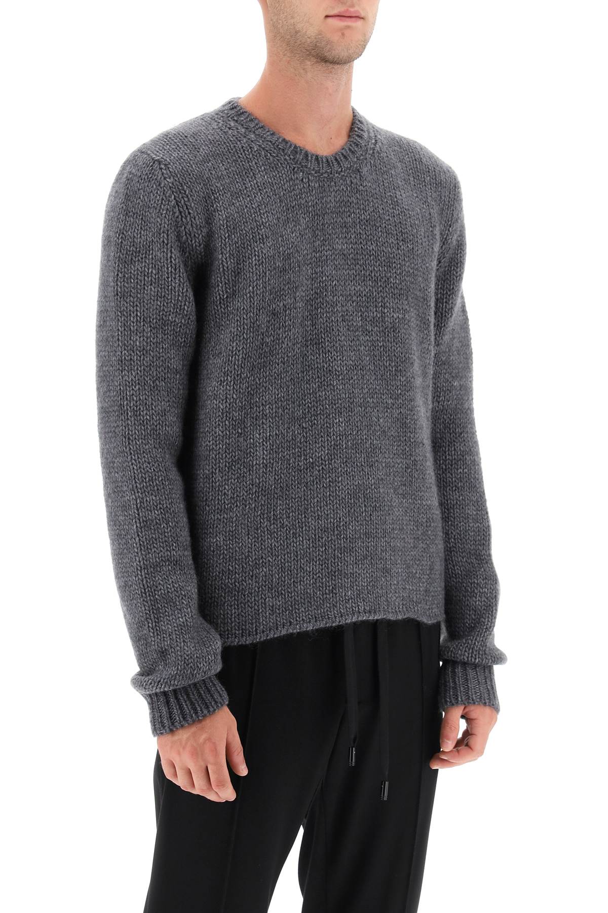 Dolce & Gabbana Wool And Alpaca Sweater   Grey