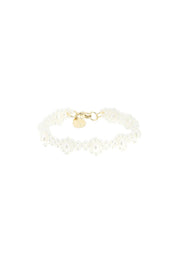 Simone Rocha Bracelet With Daisy Shaped Beads   White