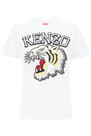 Kenzo Tiger Varsity Crew Neck T Shirt   White