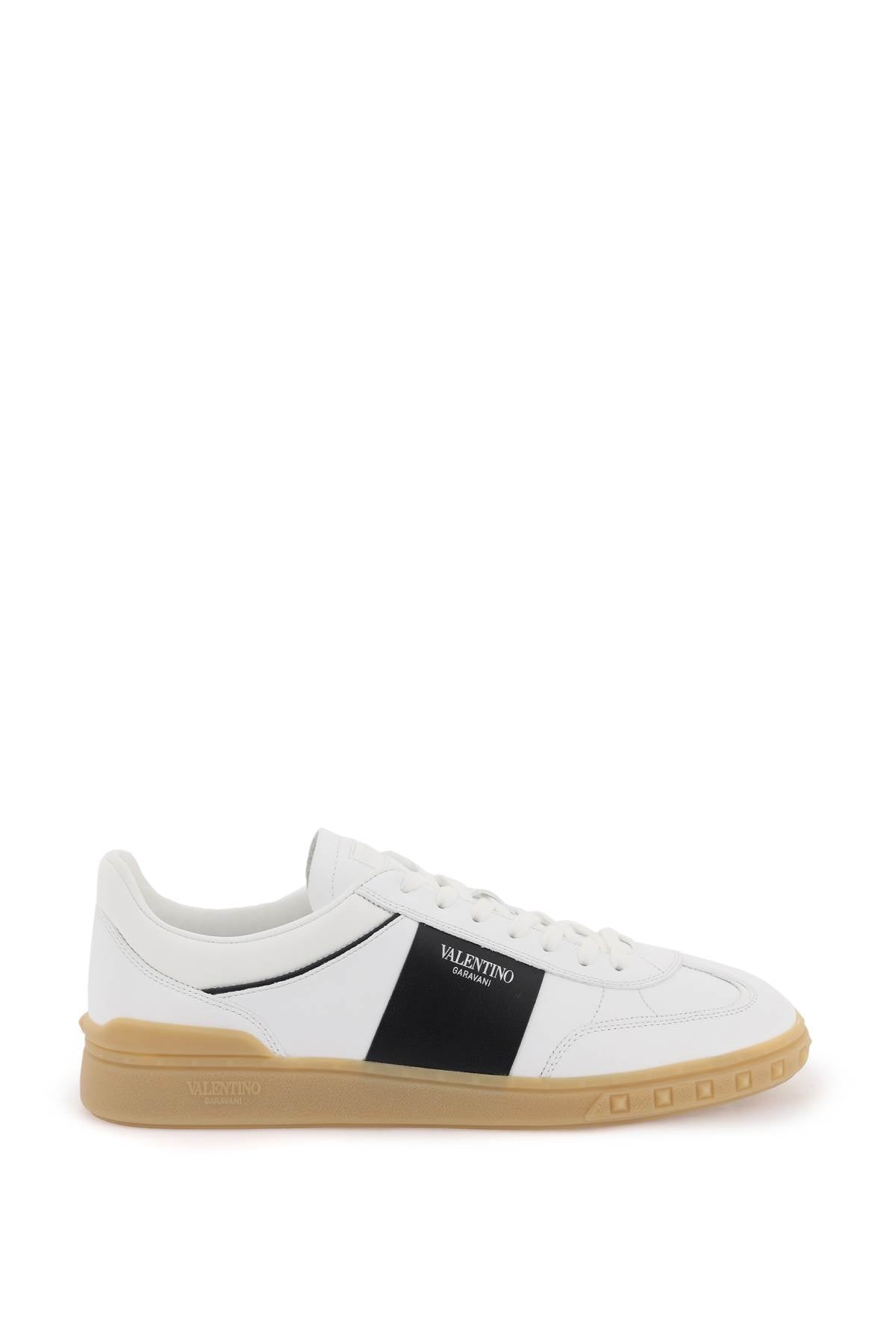 Valentino Garavani Nappa Leather Low Top Upvillage Sneakers   White