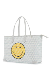 Anya Hindmarch I Am A Plastic Bag Wink Zipped Tote Bag   Grey