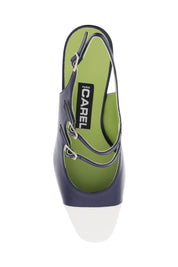 Carel Patent Leather Papaya Slingback Mary Jane   White